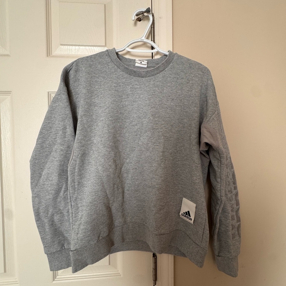 Adidas Women's Gray Crewneck Sweater